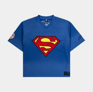 Raglan Sleeve Design Superman x Shoe Palace Pow Mesh Mens Jersey (Blue/Red)