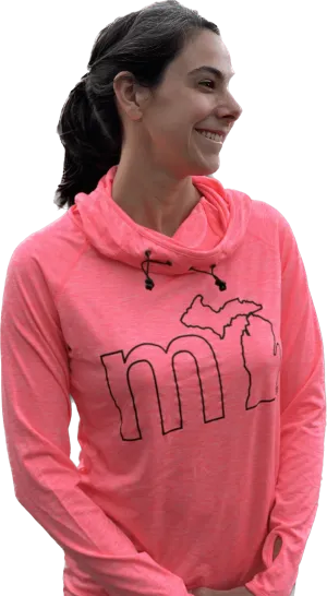 Tweed mi Women's Active Comfort Cowl Neck Hoodie