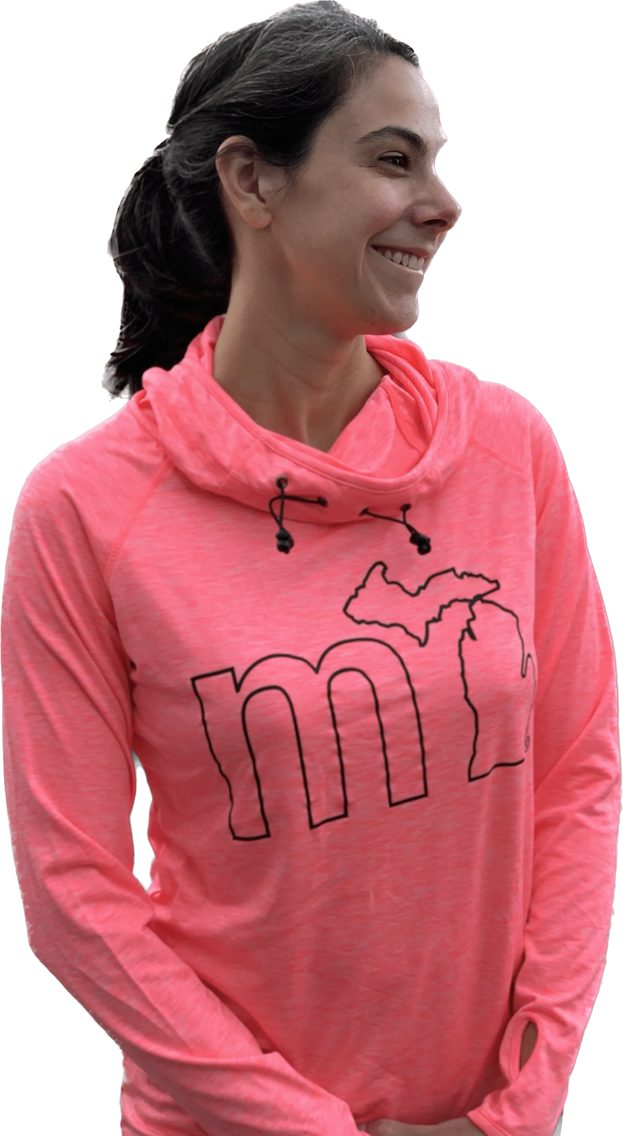 mi Women's Active Comfort Cowl Neck Hoodie Comfy Feel