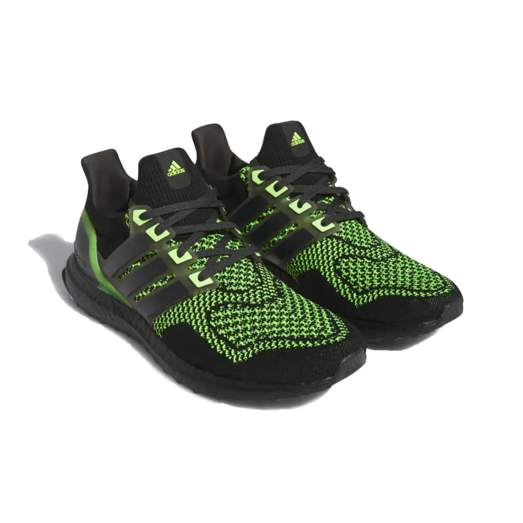 Odor Resistant Dynamic Flex Zones ADIDAS ID9682 ULTRABOOST 1.0 MN'S (Medium) Black/Carbon/Lemon PrimeKnit Textile Running Shoes