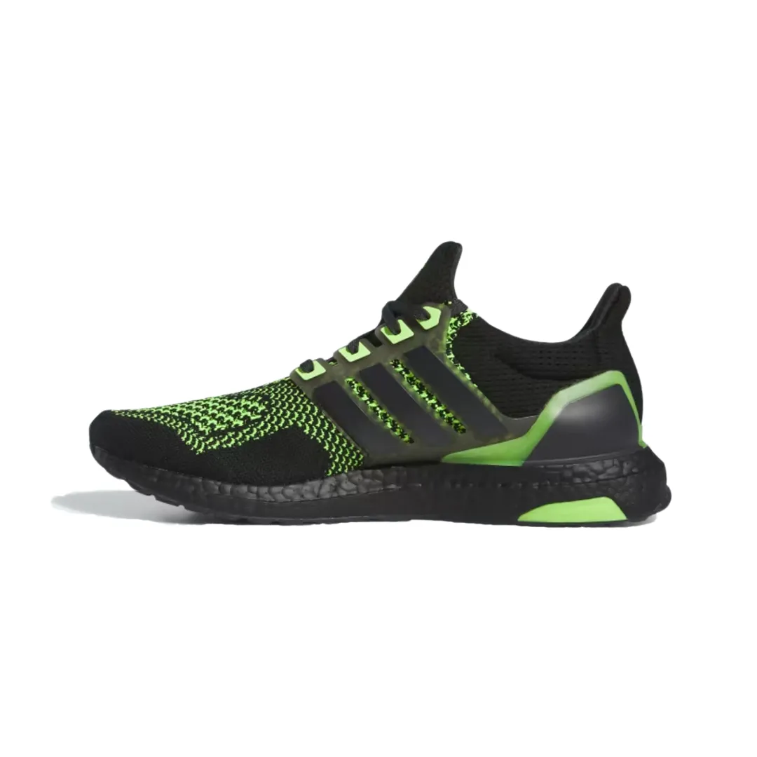 Non Slip Grip Sole Performance shoes ADIDAS ID9682 ULTRABOOST 1.0 MN'S (Medium) Black/Carbon/Lemon PrimeKnit Textile Running Shoes
