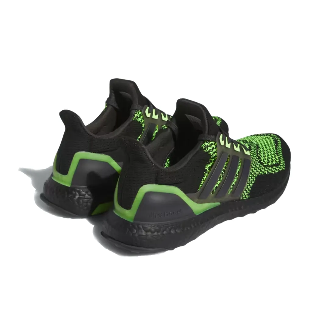 Gapless Stride Transition running in a fun run ADIDAS ID9682 ULTRABOOST 1.0 MN'S (Medium) Black/Carbon/Lemon PrimeKnit Textile Running Shoes