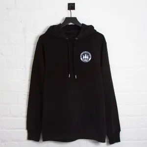 Oversized Design Illegal Rave Crest - Pullover Hoodie - Black