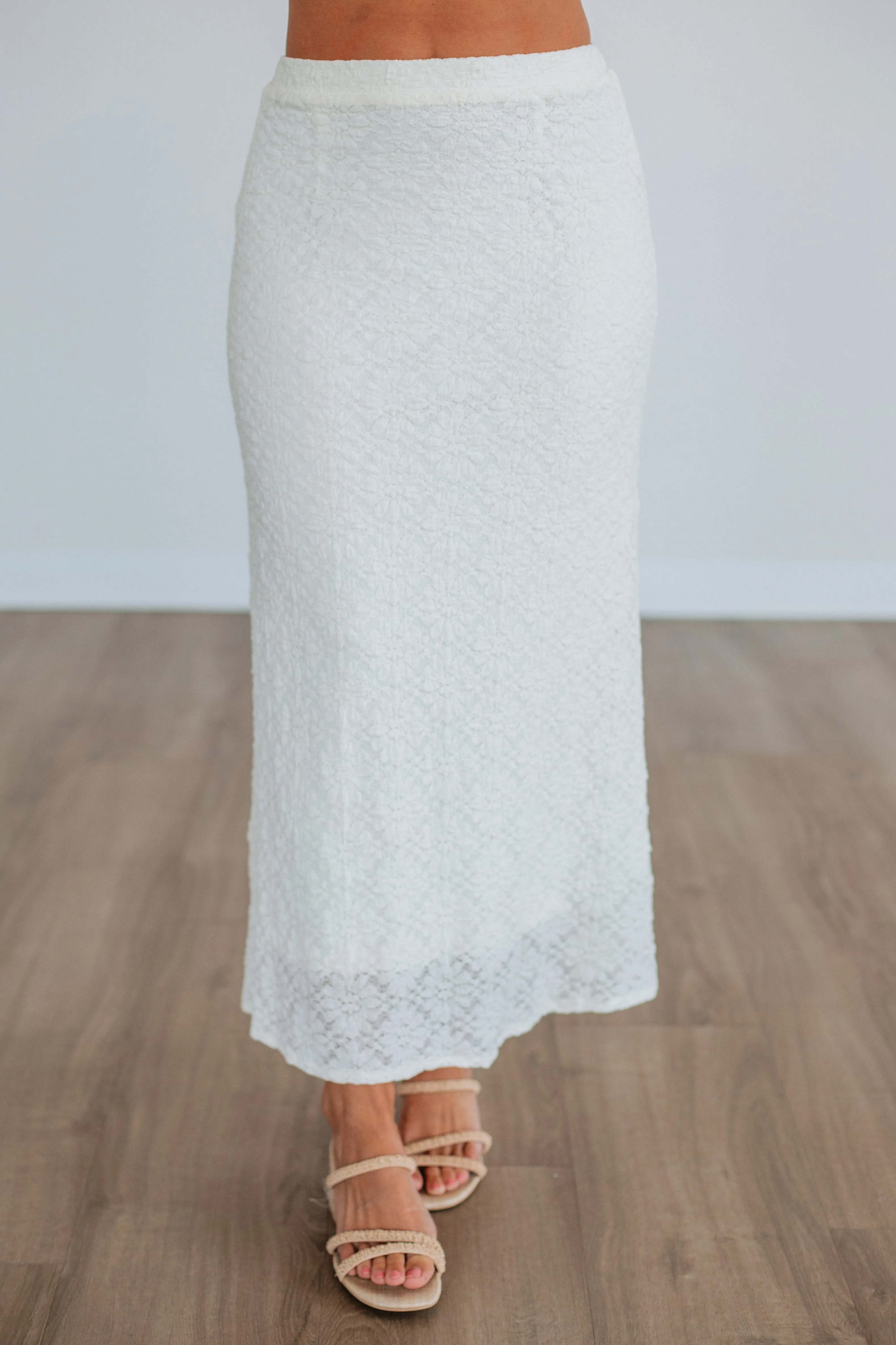 Serenity Lace Skirt Laid Back Look