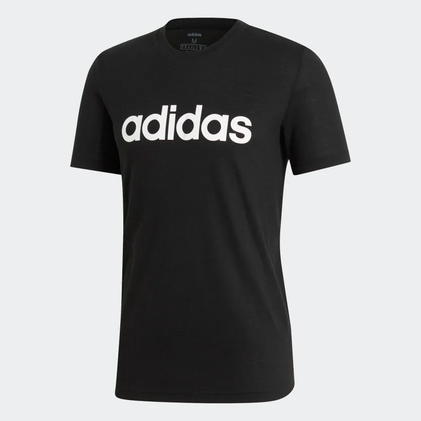 adidas DESIGNED 2 MOVE Linear Logo Tee | Black | Men's Quick Fit Design Stretch waistband
