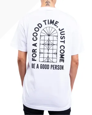 BE A GOOD PERSON X AY PAPI T-Shirt - White Comfy Design Wear