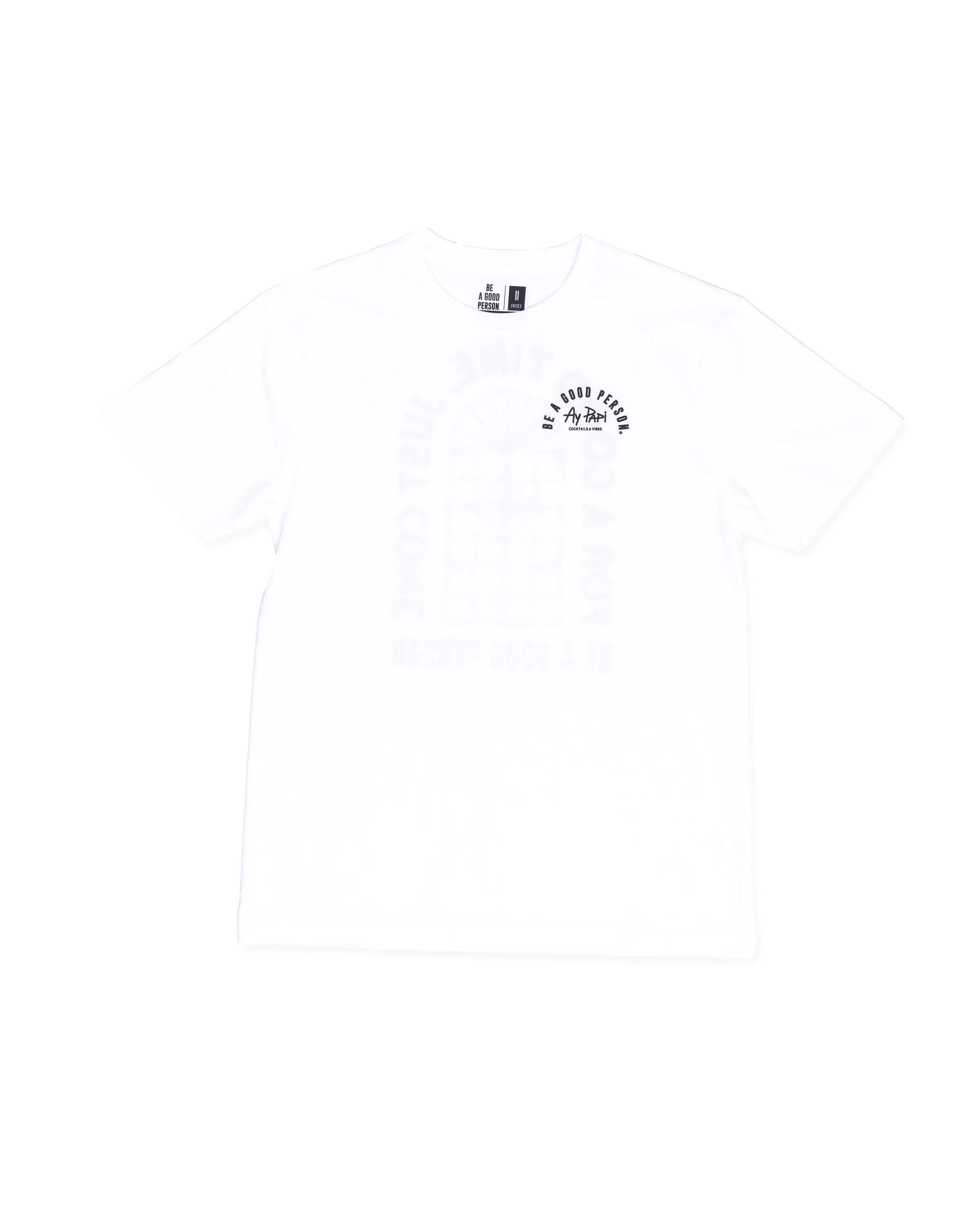 BE A GOOD PERSON X AY PAPI T-Shirt - White Fun Prints