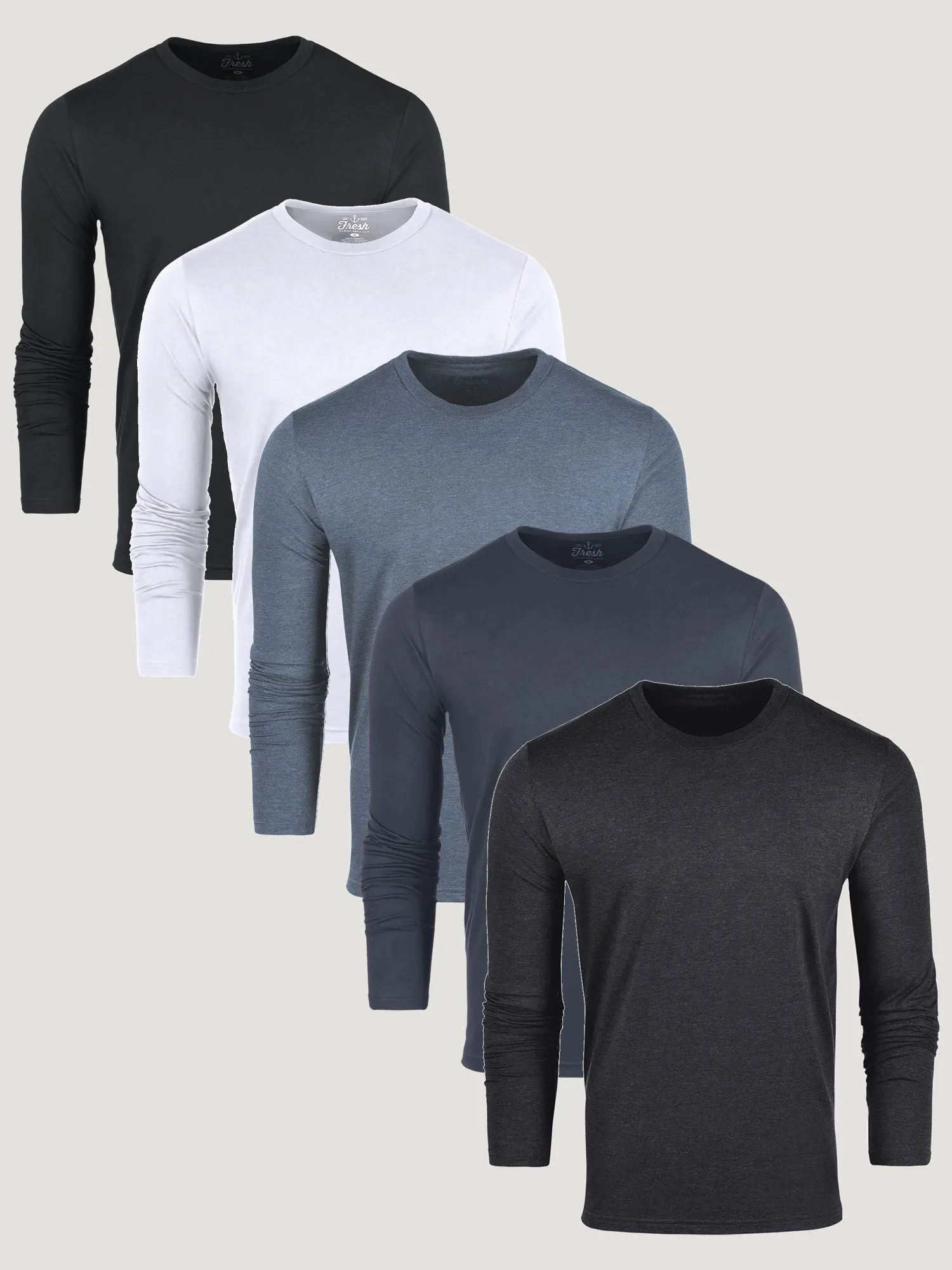 Everyday apparel Best Sellers Long Sleeve Crew 5-Pack
