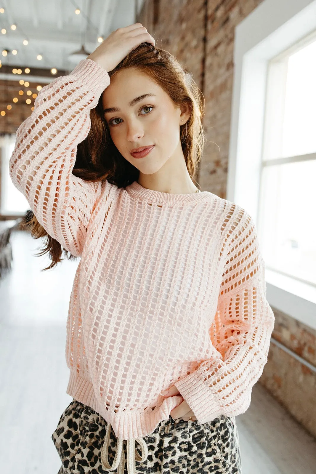 Pink Sand Top Seamless Stitch Construction