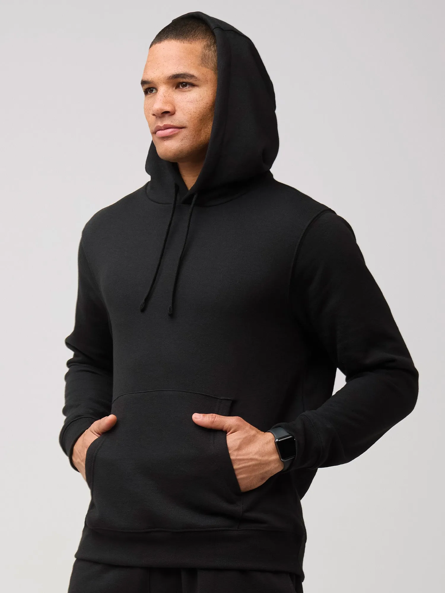 Fashionable Piece Black Pullover Hoodie