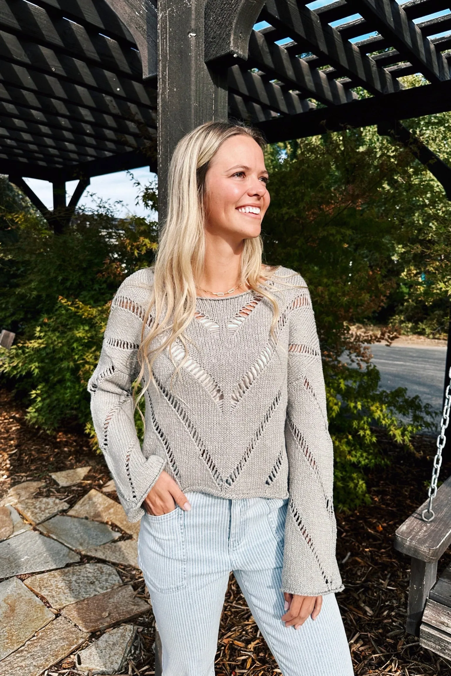 Undone Charm Knit Sweater Chill Wear