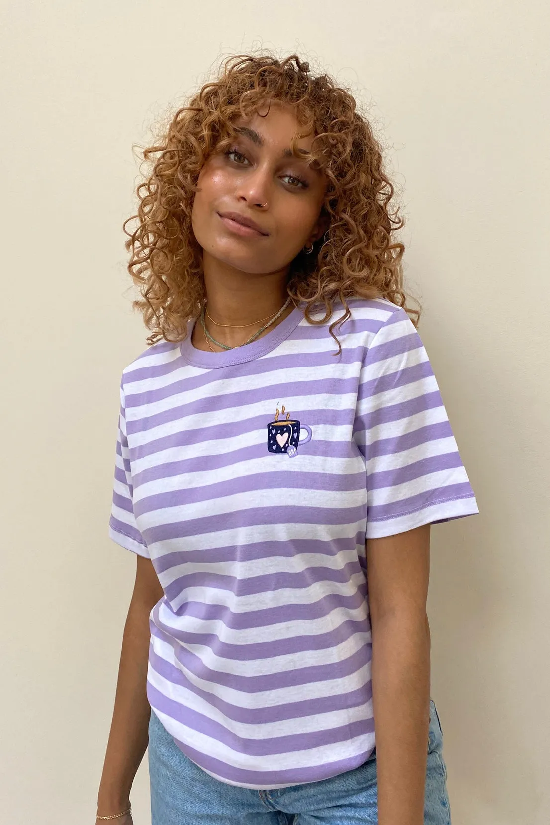 O&F Cup Of Tea Short Sleeve Breton Tee Smart Layer Hypoallergenic fabric