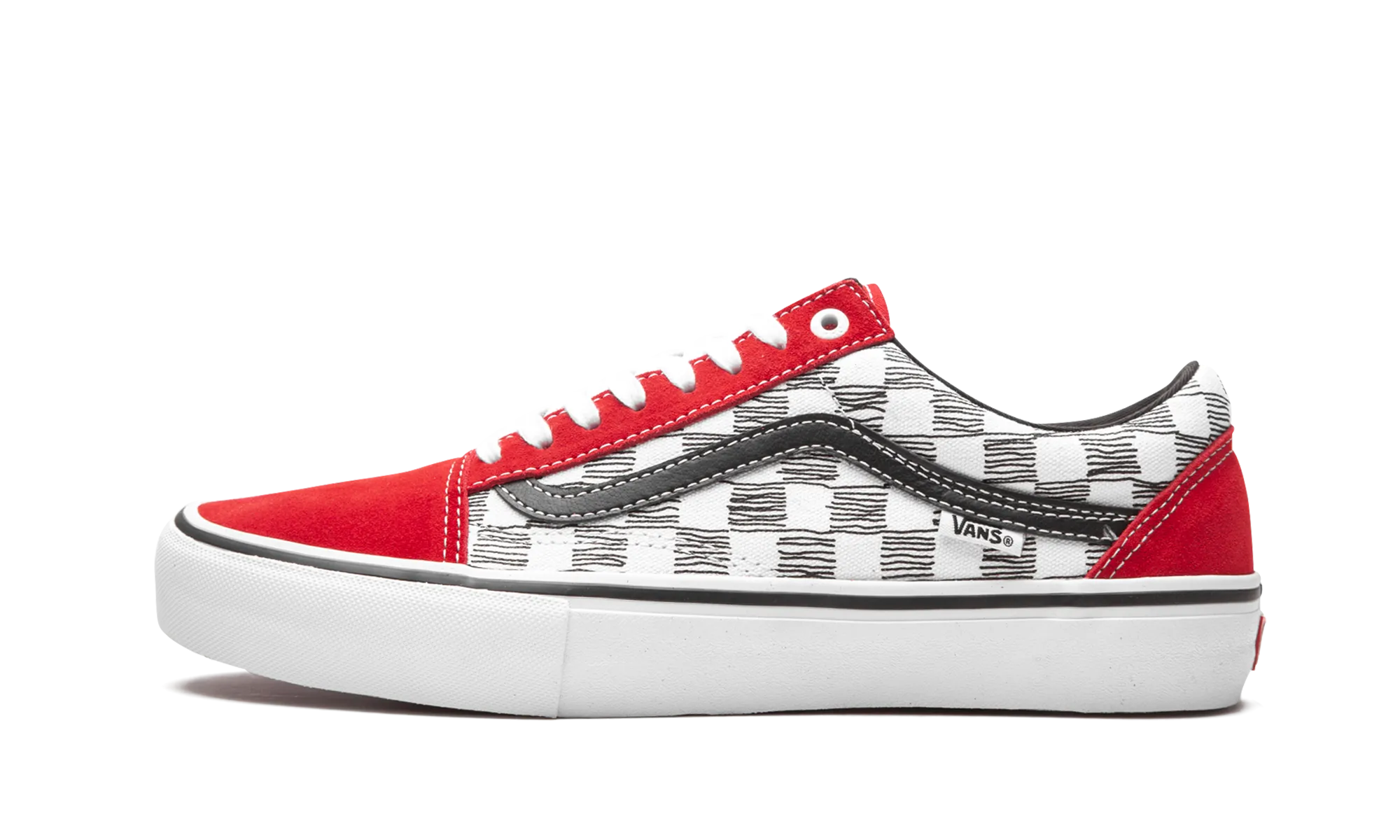 Anti Fatigue Footbed Feather Light Long Distance Old Skool Pro "Sketched Checkerboard"
