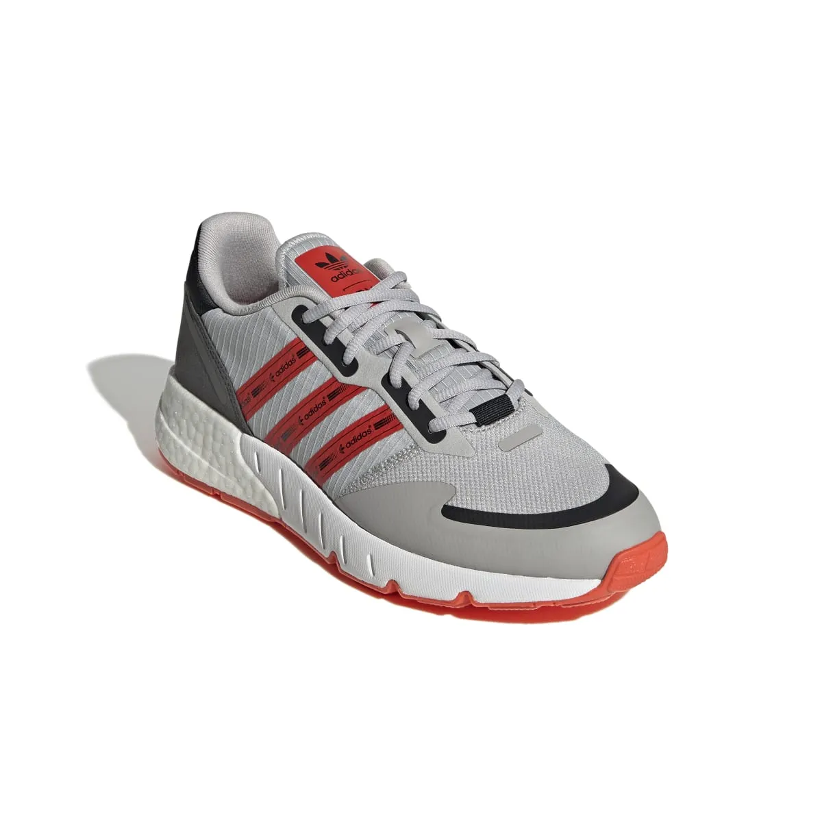 ADIDAS GZ9079 ZX 1K BOOST MN'S (Medium) Grey/Red/White Textile Running Shoes Enhanced Mobility