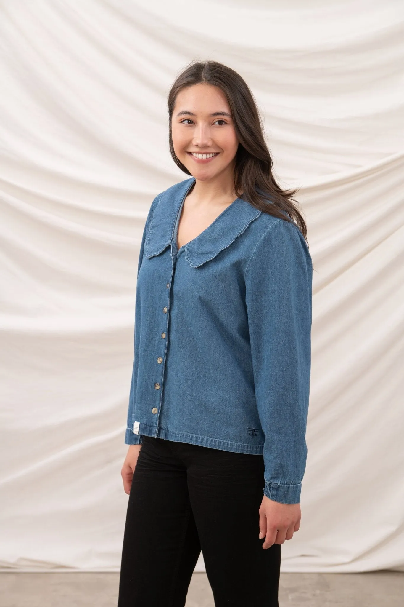 Ada Blouse - Washed Denim Perfect Layer Everyday Layering