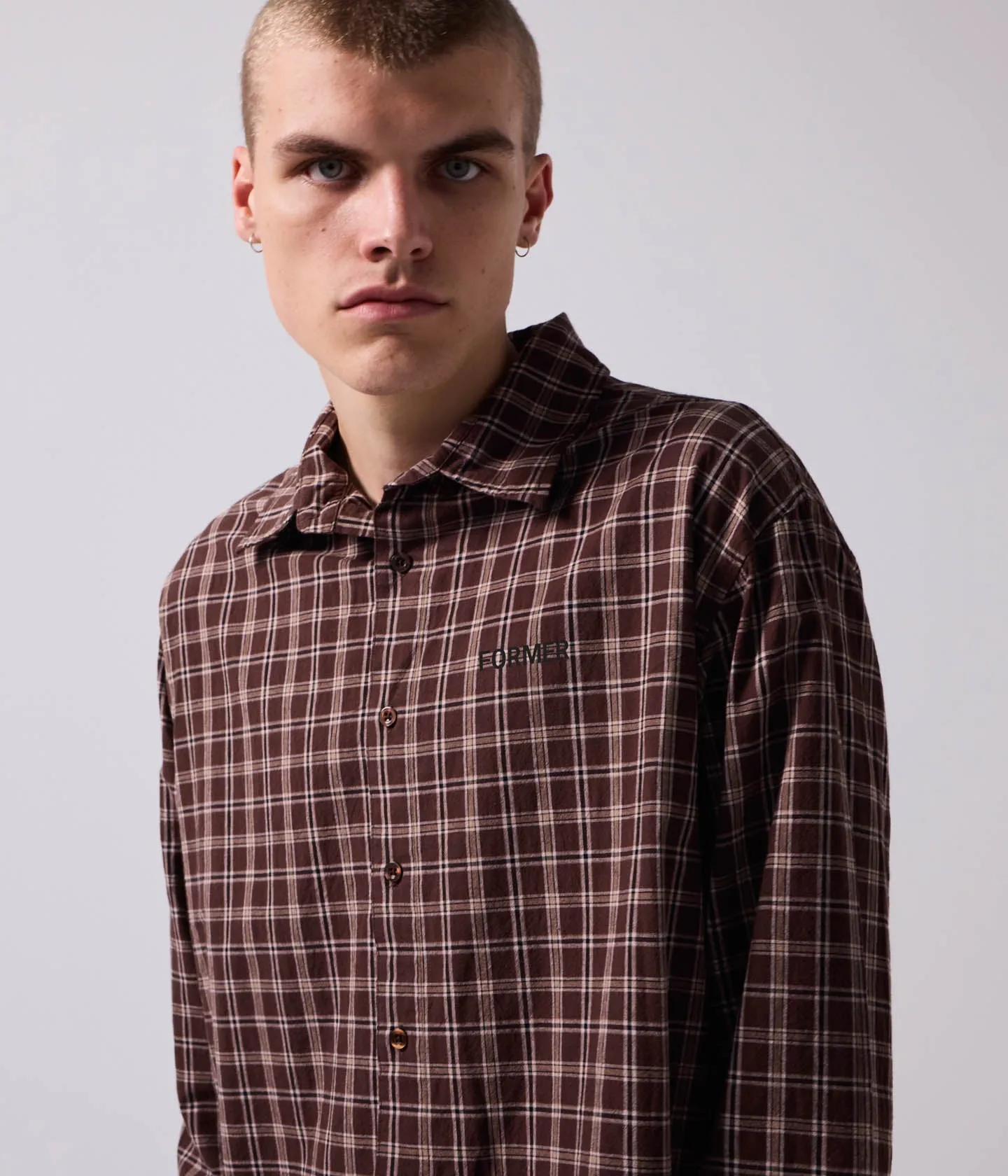 Everyday Fashion Look VIVIAN CHECK LS SHIRT // BROWN