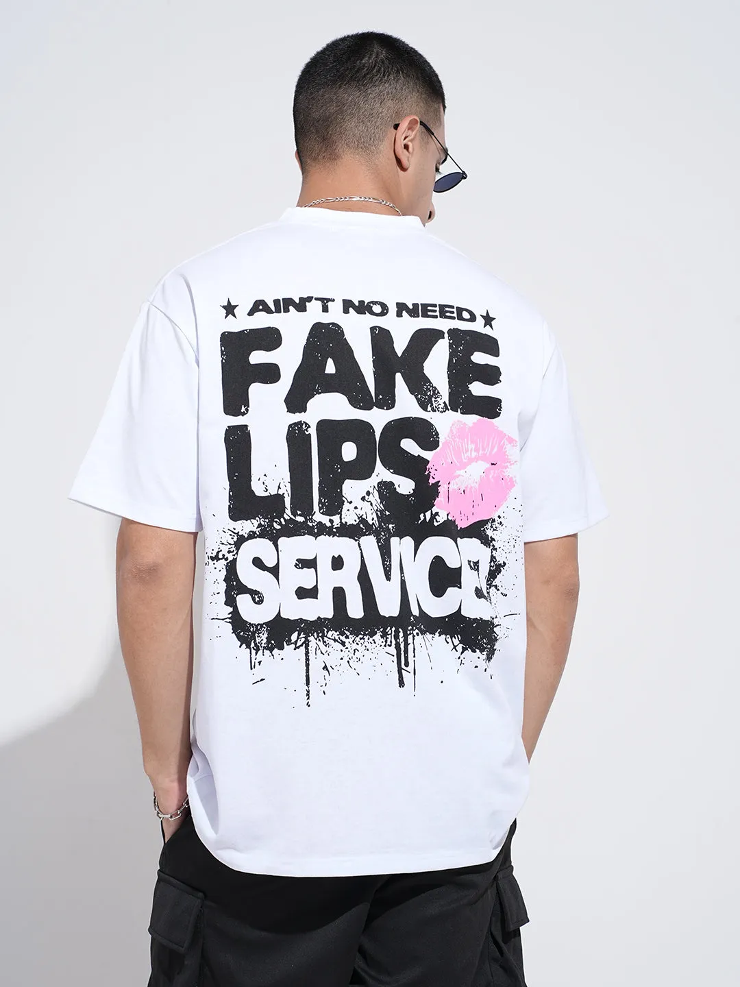 Summer cool Flexible Fit Men's Graphic Print White Short Sleeves Round Neck Relaxed Fit T-Shirt