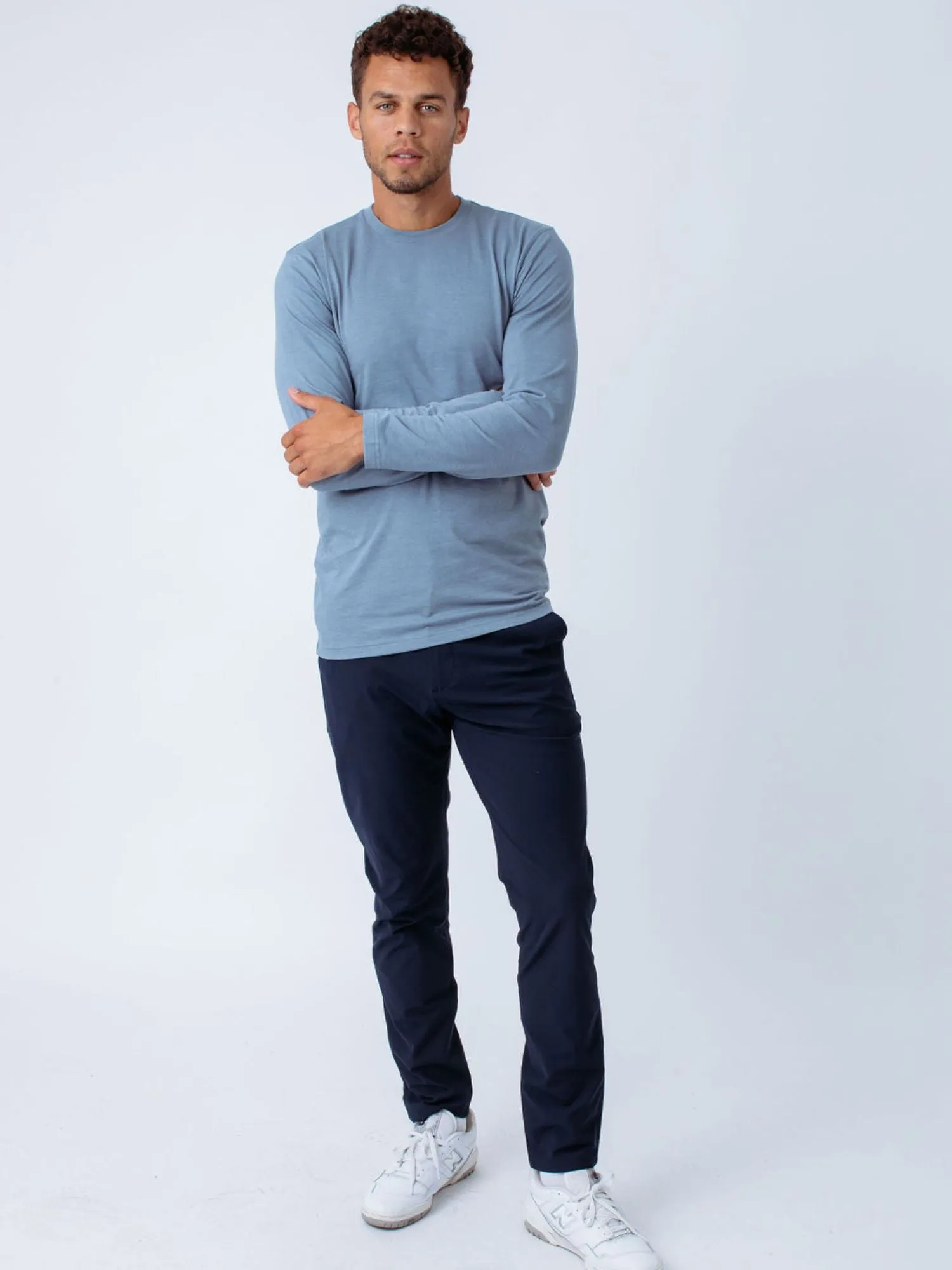 Wedgewood Long Sleeve Crew Neck Breathable Comfort