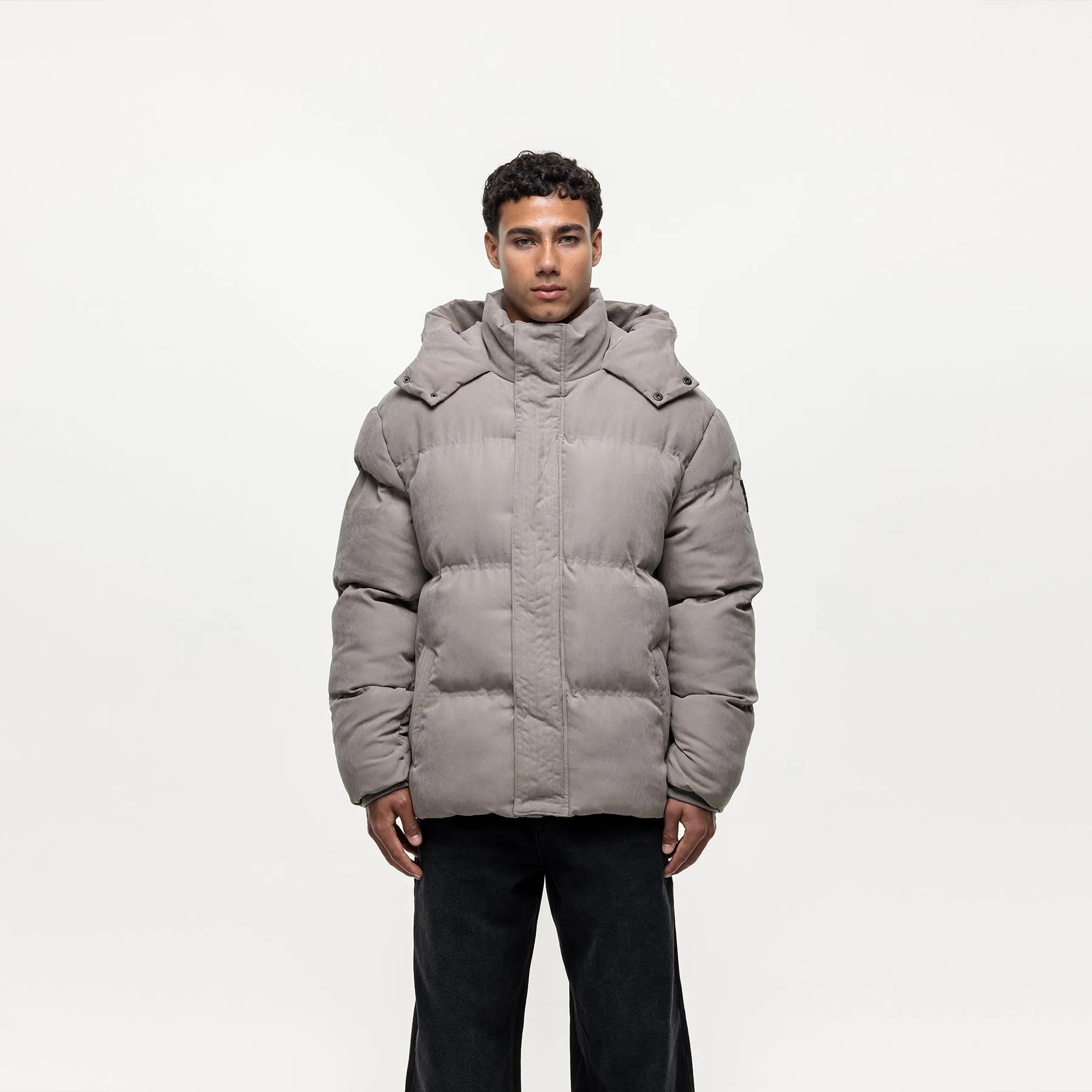windproof HighCollarDesign Adapt Stone Puffer Coat