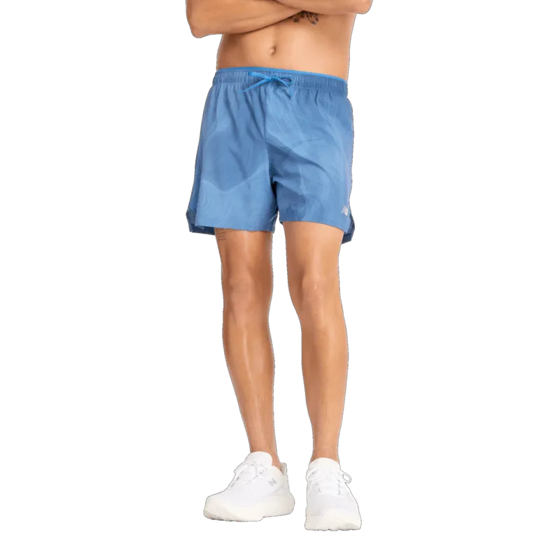 New Balance Men's RC Printed Shorts Zero Bulk Packaging Wrinkle Free Fabric