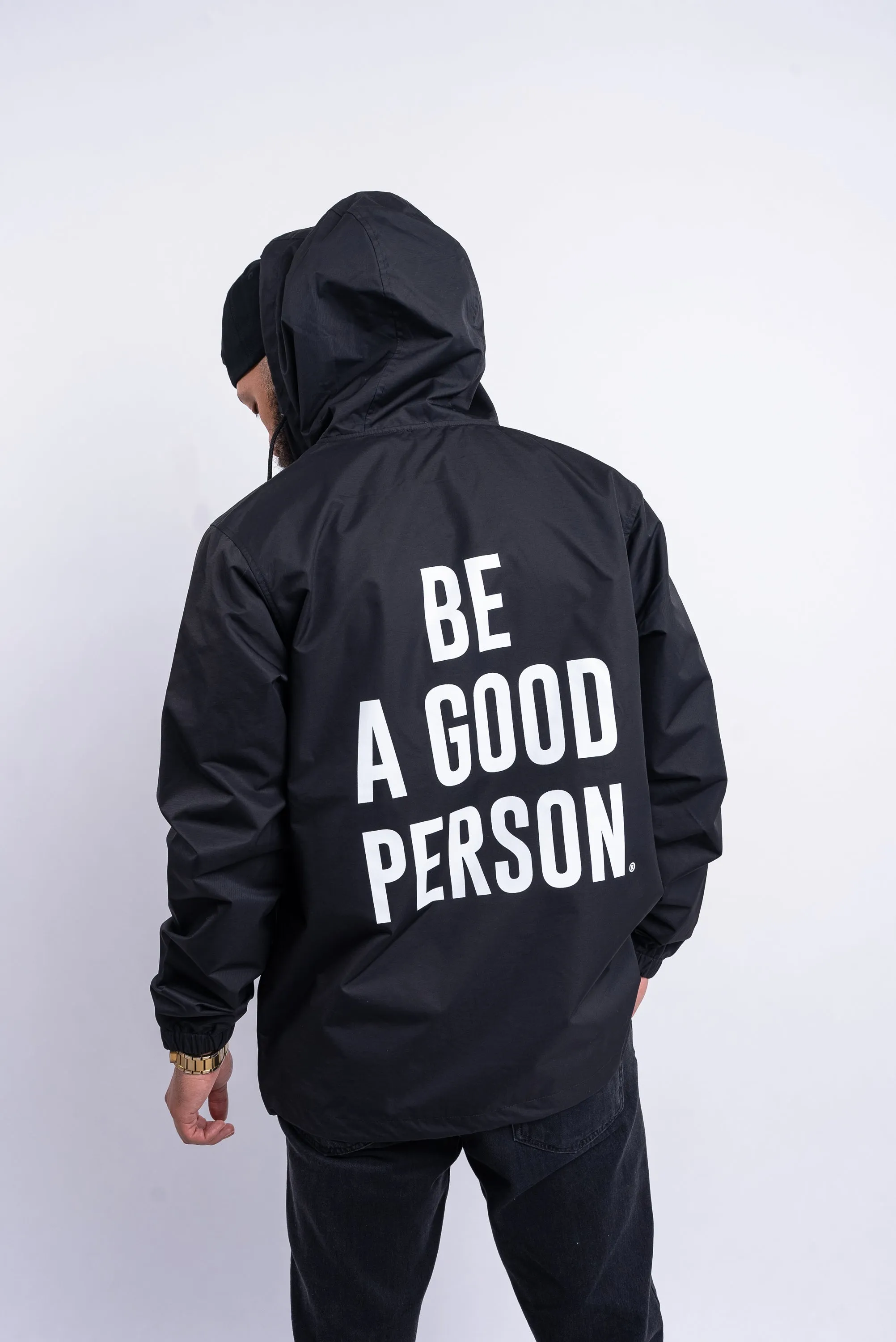 Comfortable Layer Signature Anorak - Black