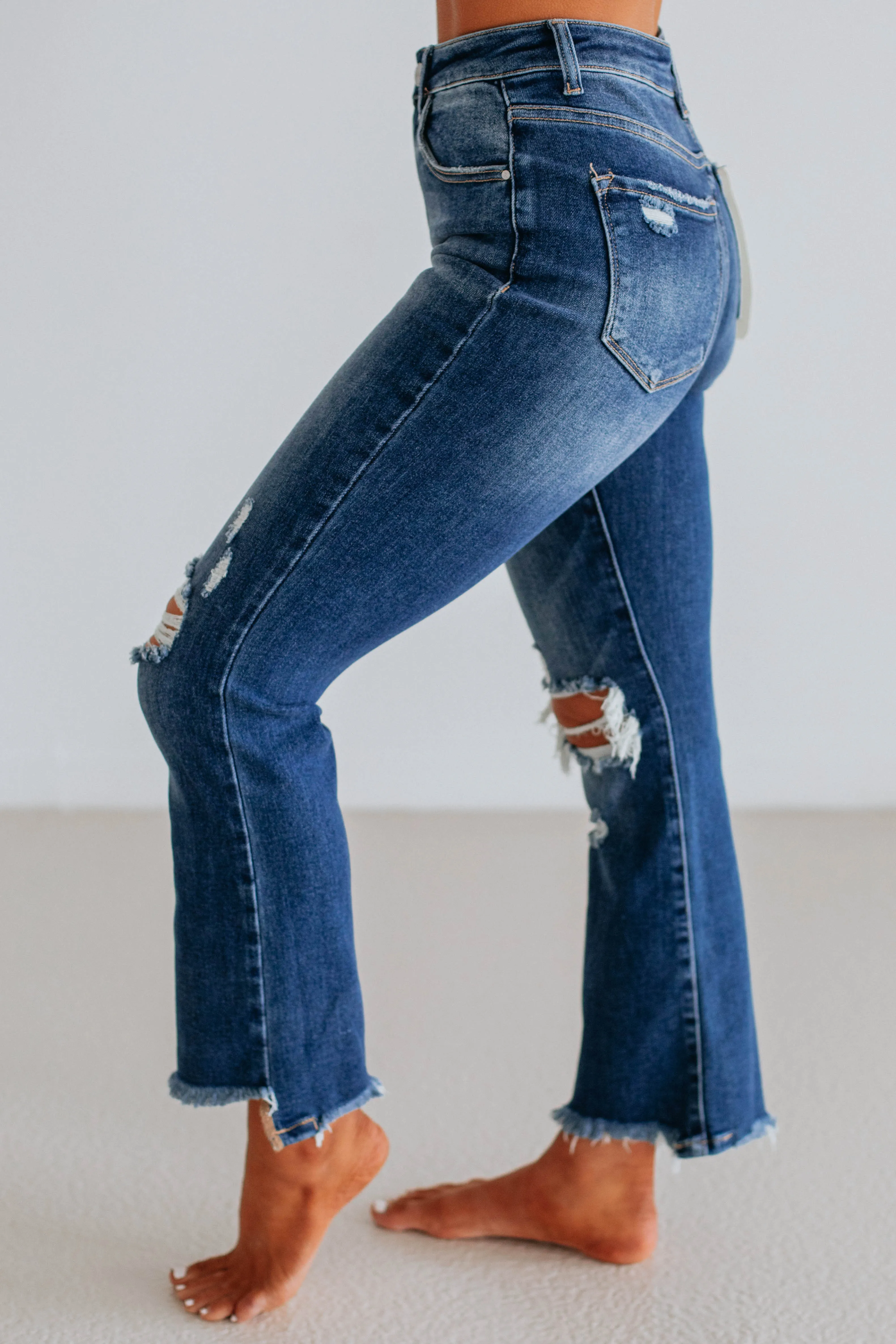 Affordable Neutral Holiday Vibes Great Base Cammi Risen Jeans - Dark Wash