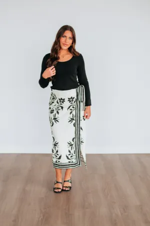 Carryn Floral Wrap Skirt Chill Feel