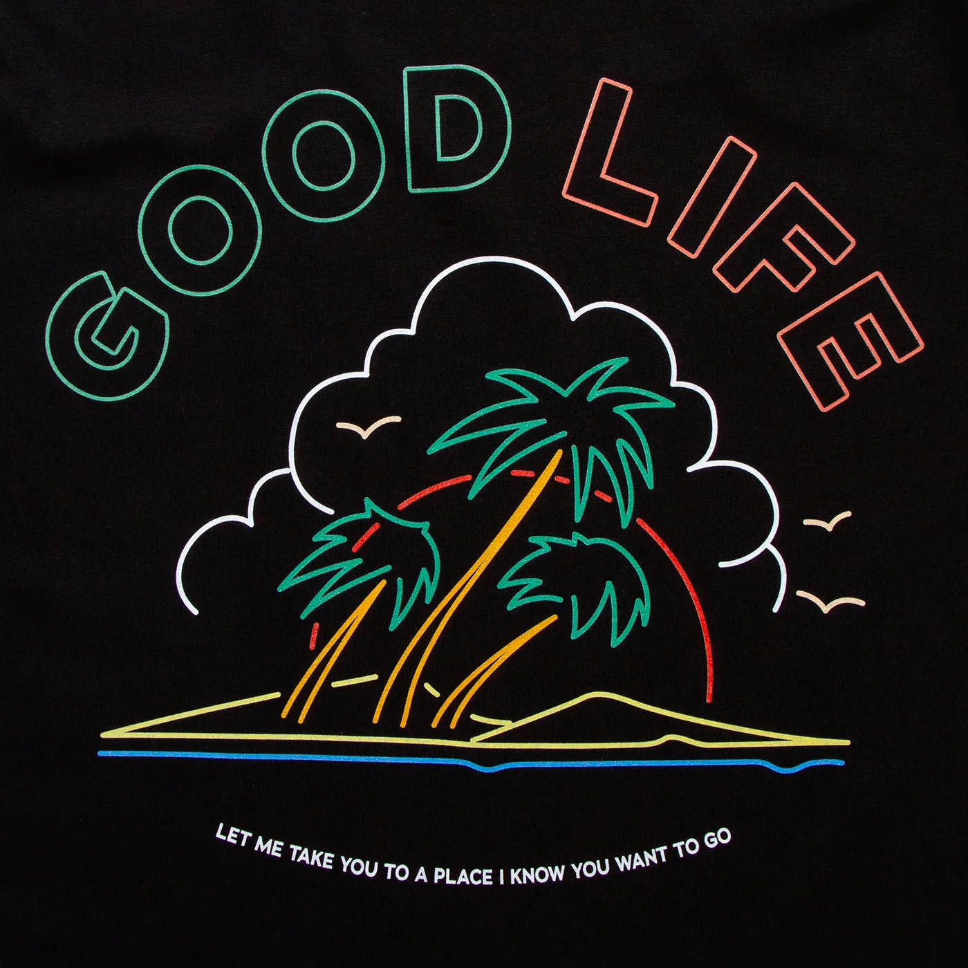 Neon Good Life Back Print - Sweatshirt - Black Weekend Sporty Brand Name