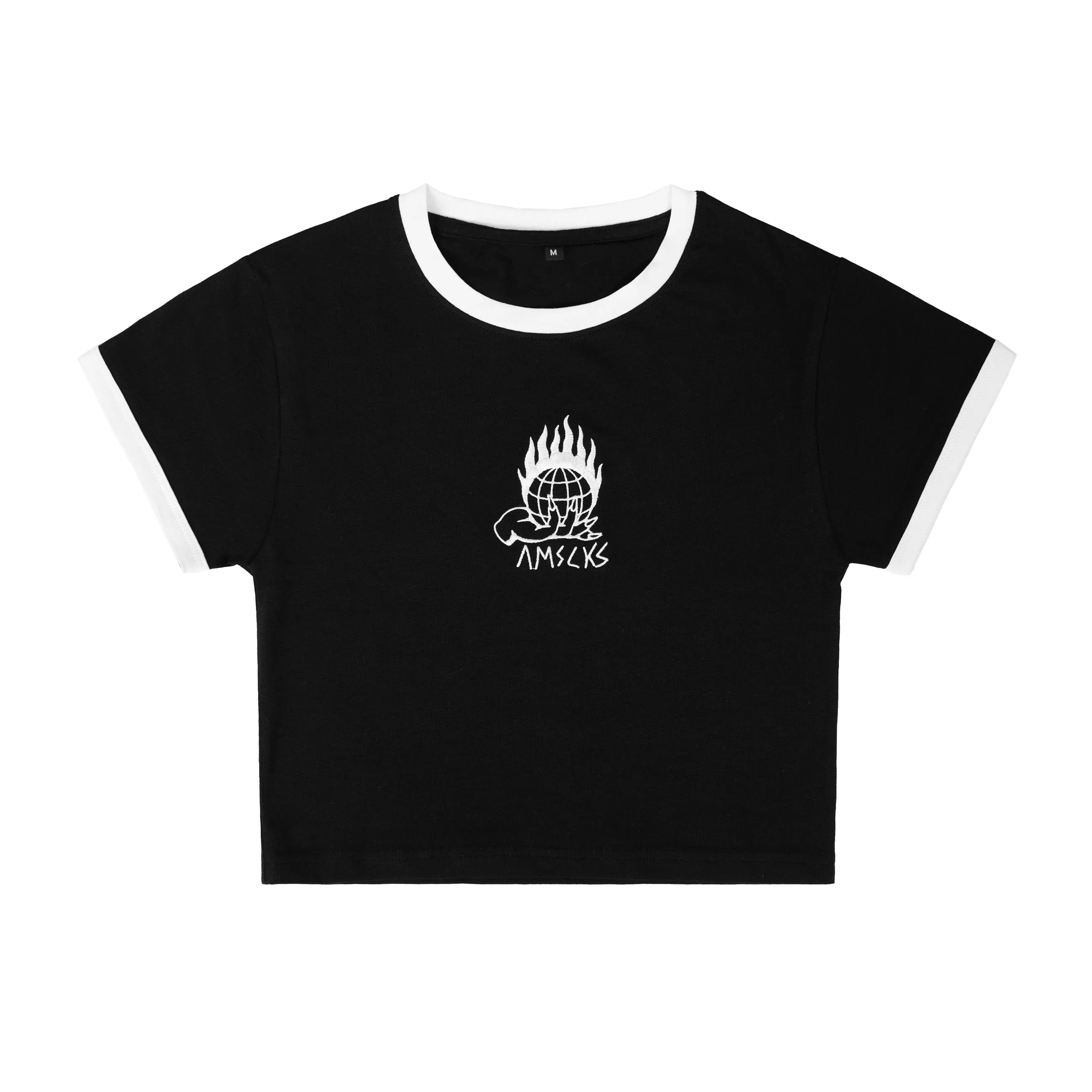 Soft touch finish HeatResistantMaterial Cataclysm - Crop Top