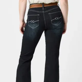Spring Mood Elegant City Walk CC Western Women's Carissa Classic Dark Wash Jean