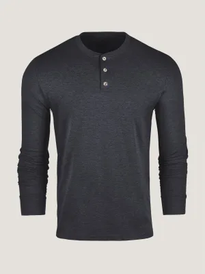 Active Fashion OekoTexCertified Charcoal Long Sleeve Henley
