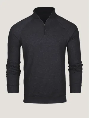 Layered Collar Charcoal Quarter Zip