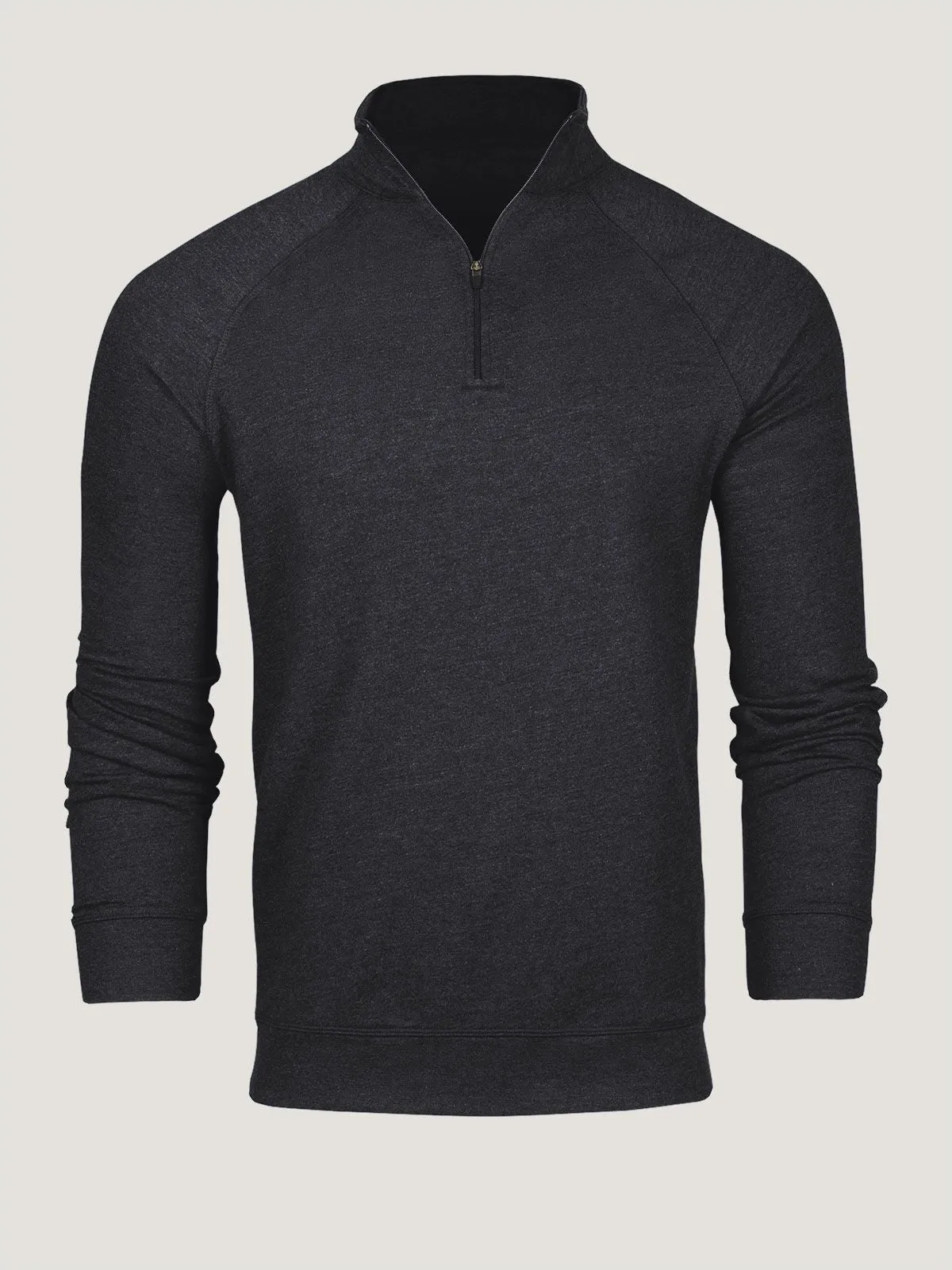 Layered Collar Charcoal Quarter Zip