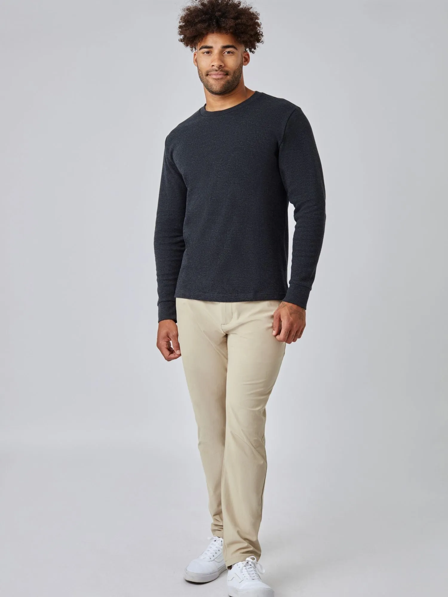 Charcoal Thermal Long Sleeve Crew Quick Fit