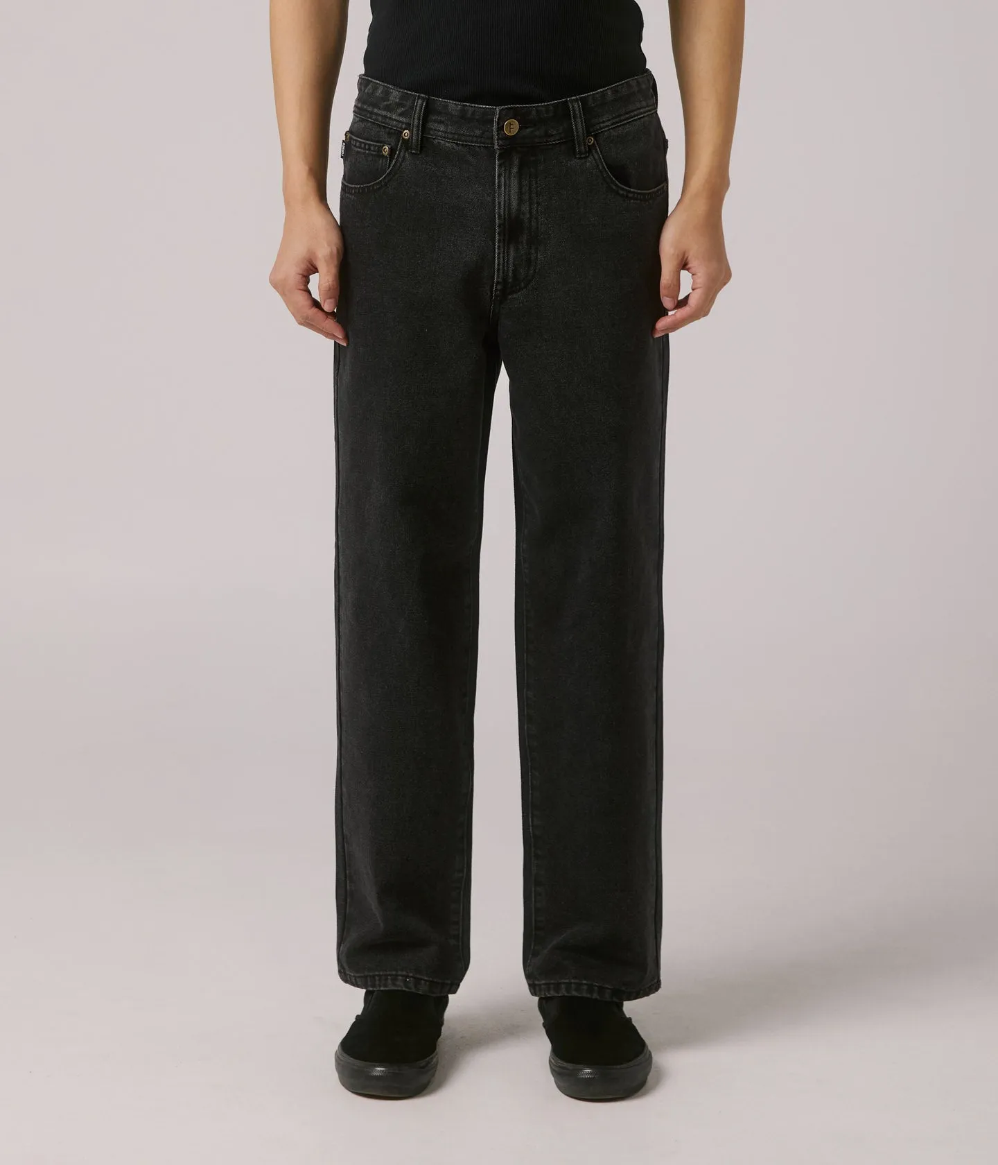 CRUX DENIM PANT // WASHED BLACK Fitted Design Friction Resistant Fabric