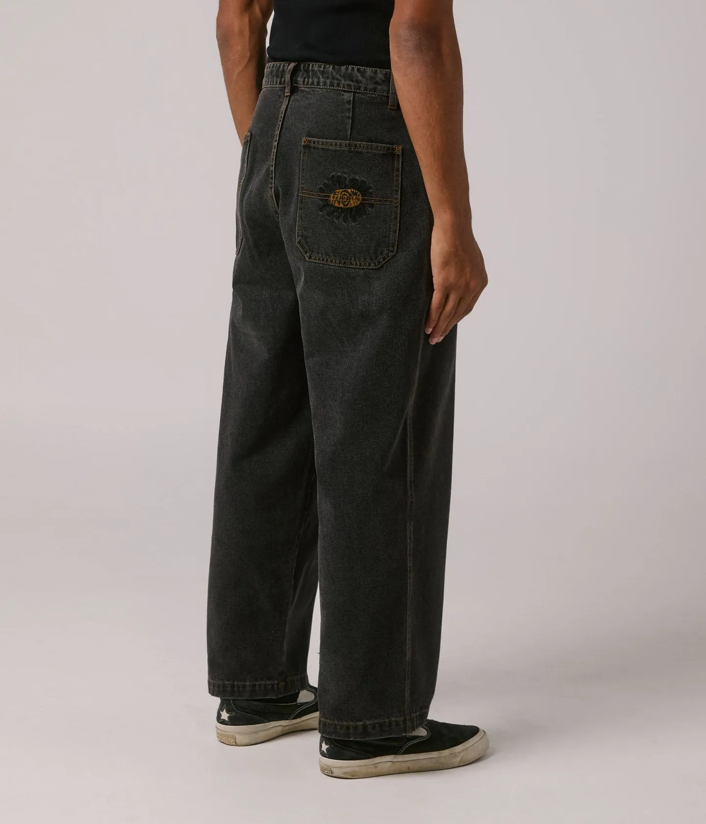 REYNOLDS DENIM PANT // WASHED BLACK Quick Slip
