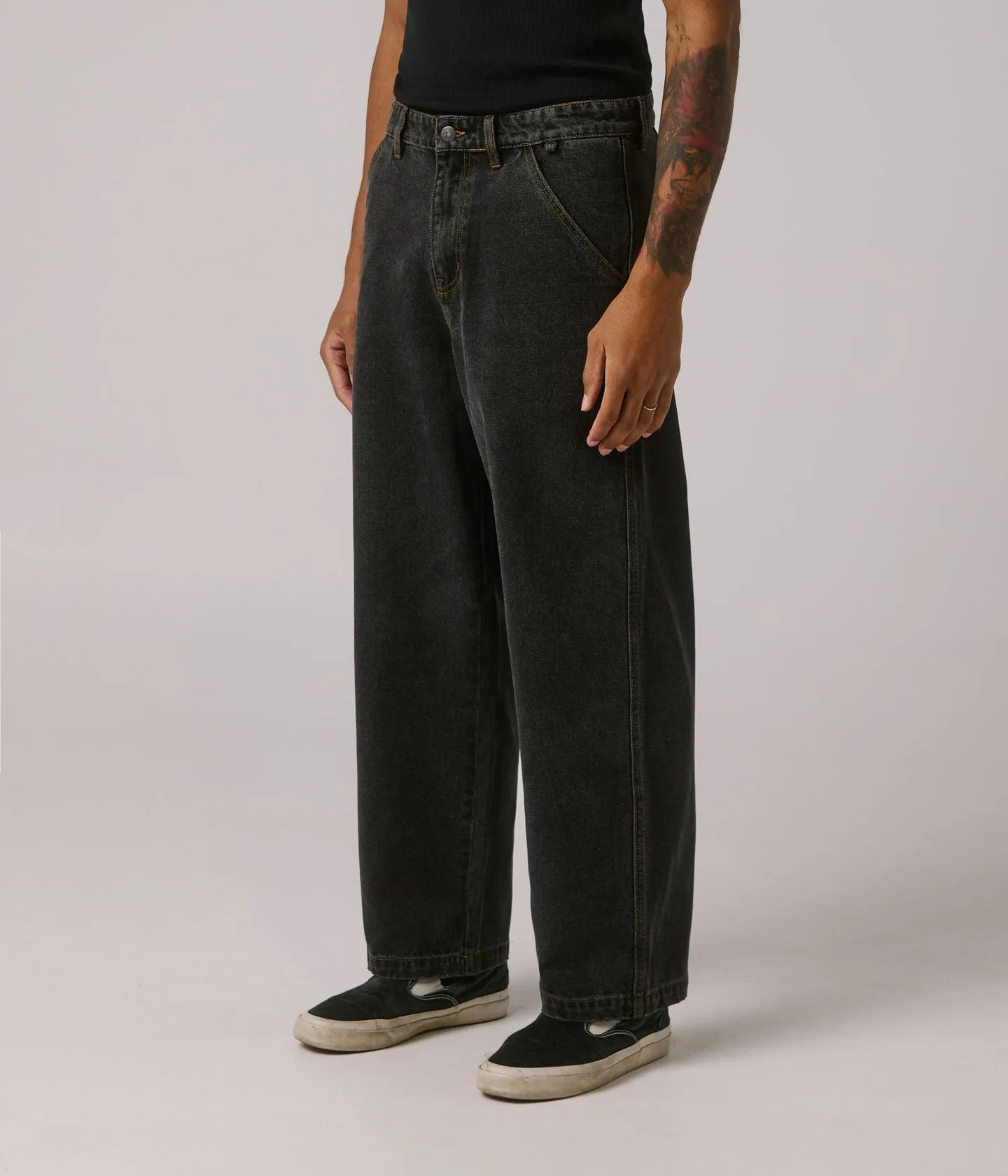 REYNOLDS DENIM PANT // WASHED BLACK WrinkleResistantMaterial
