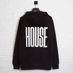 Higher House Back Print - Hood - Black belt accents
