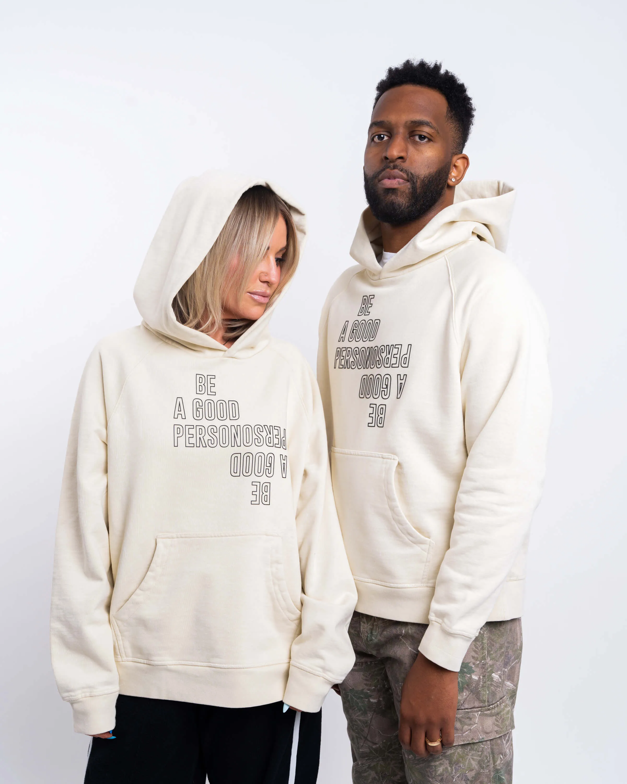 formal party Weekend Bold Reflection Heavyweight Hoodie - Natural