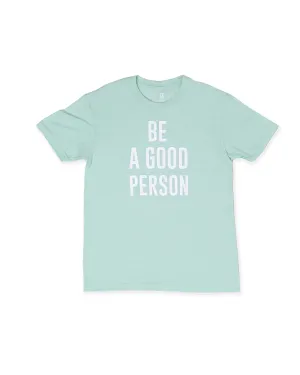 Signature T-Shirt - Mint Multi Panel Structure Cross Grain Knit