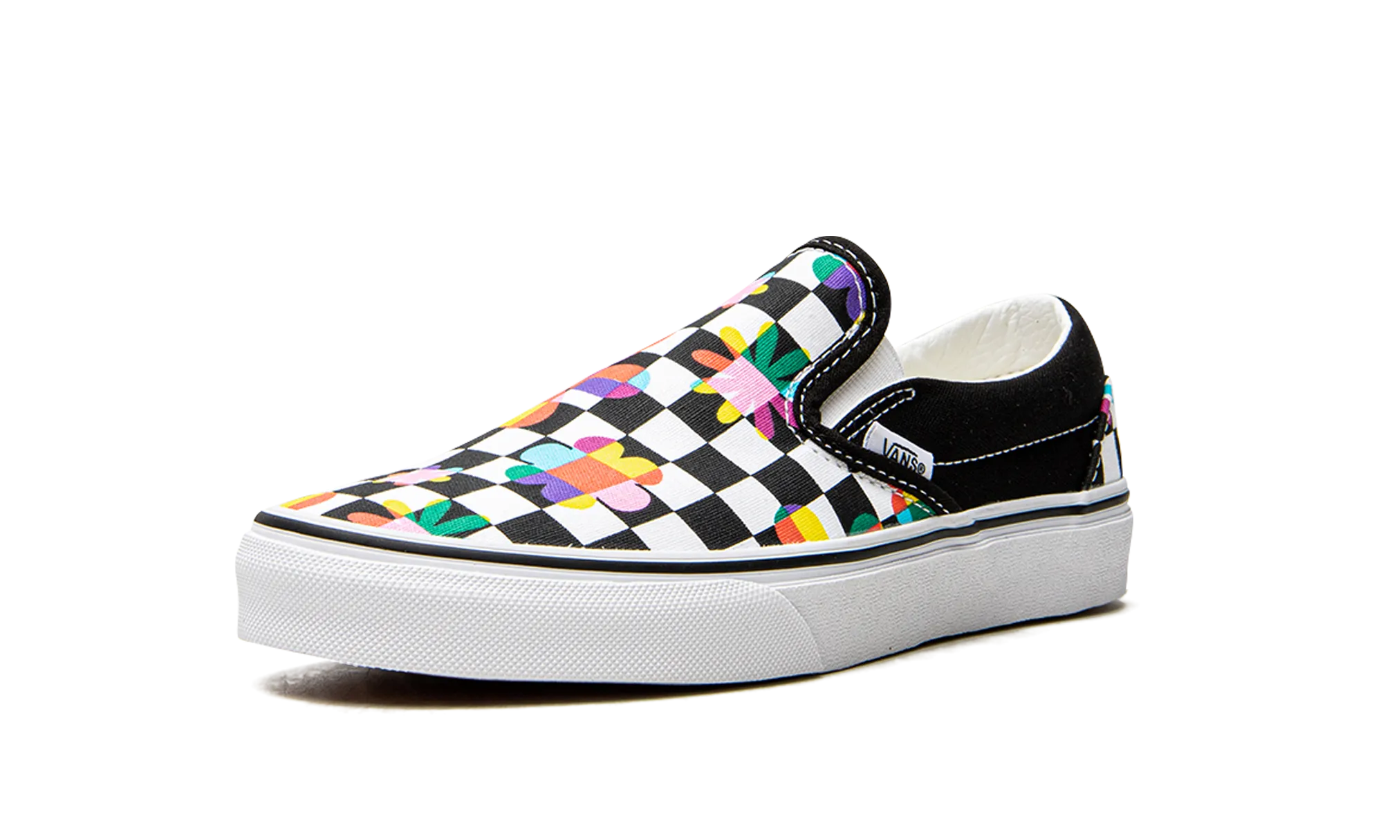 Week Easy Classic Slip-On "Floral Checkerboard"