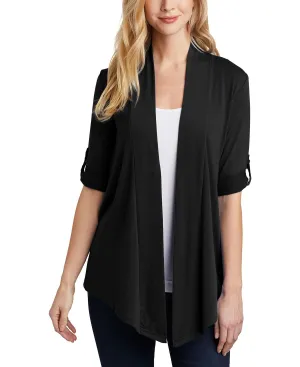JustBlanks Women's Casual Open Front Concept Shrug Hand Linked Seams