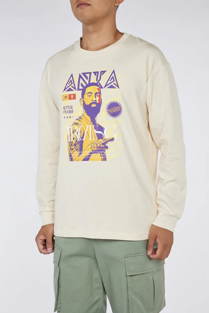 Workout Gear Unisex Fit Anta KAI Longsleeve Beige