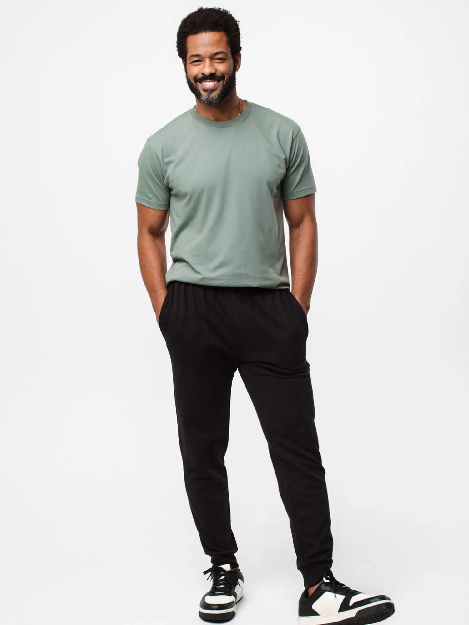 Seamless construction Weekend Adventure Black   Mercury Green Fleece Sweatpants Foundation 2-Pack FINAL SALE