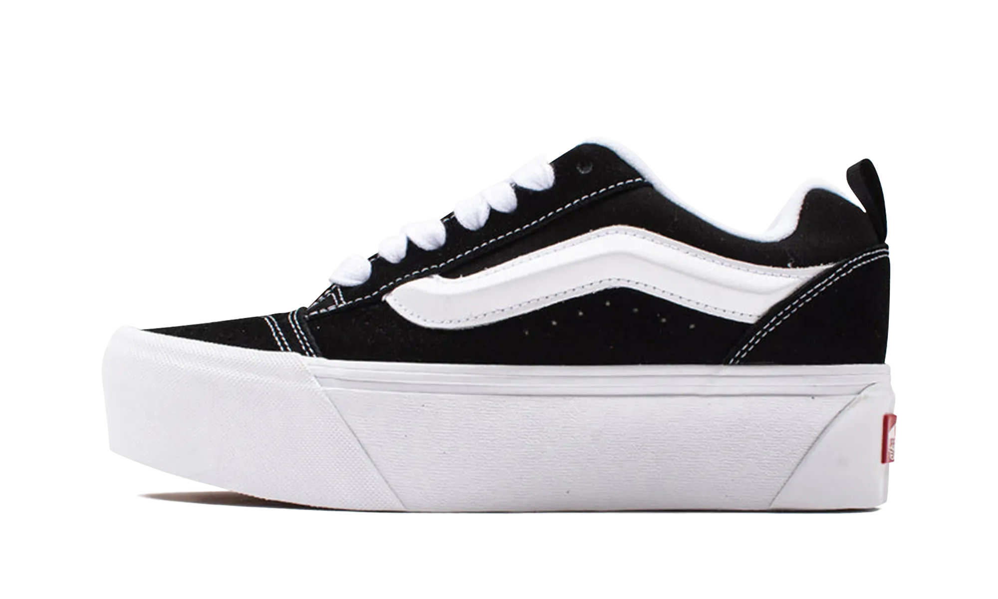 Slip On Convenience Gel Soft FU Knu Stack "Black White"