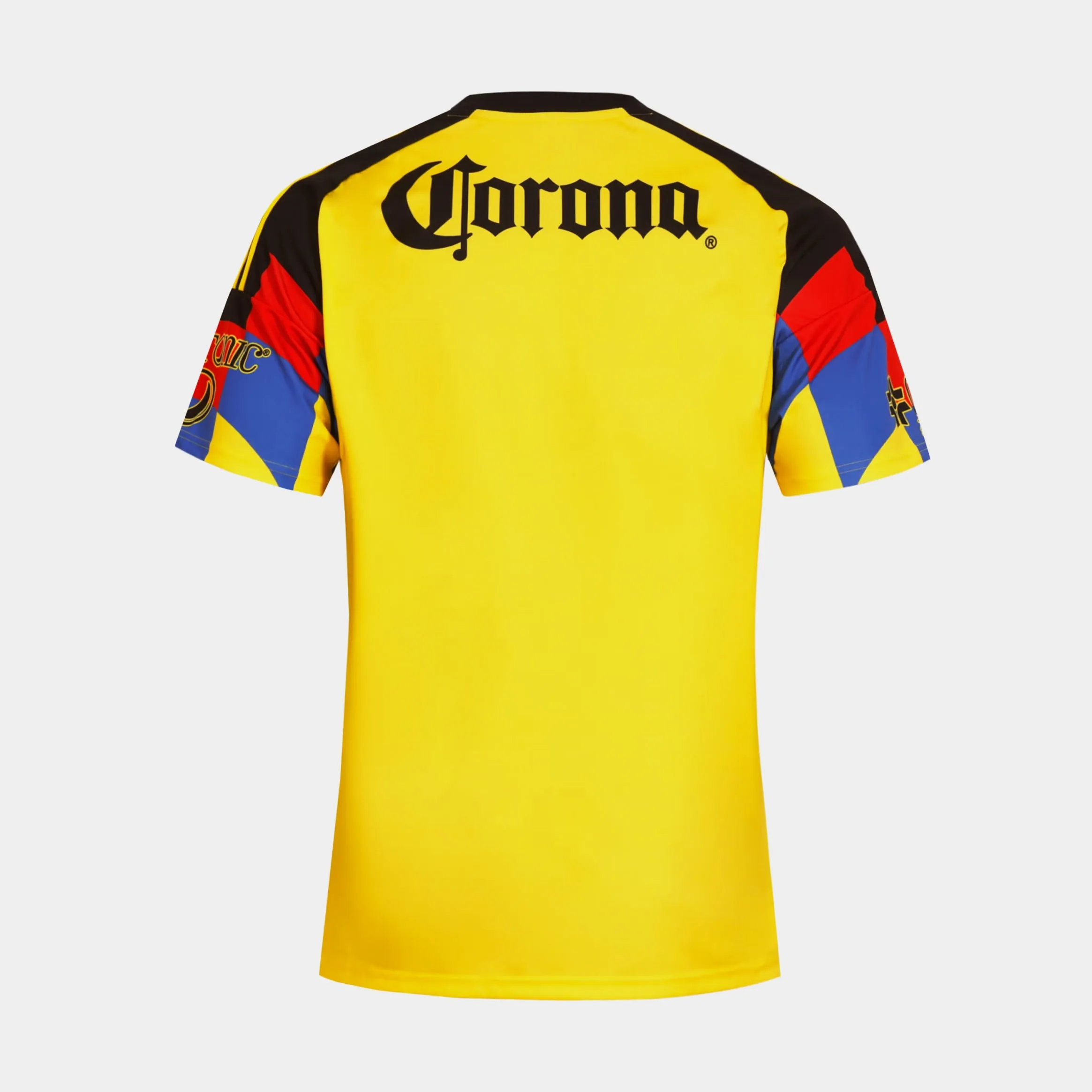 Club America Caliente Home Mens Jersey (Yellow/Black) Training Flex Compact Knit Texture