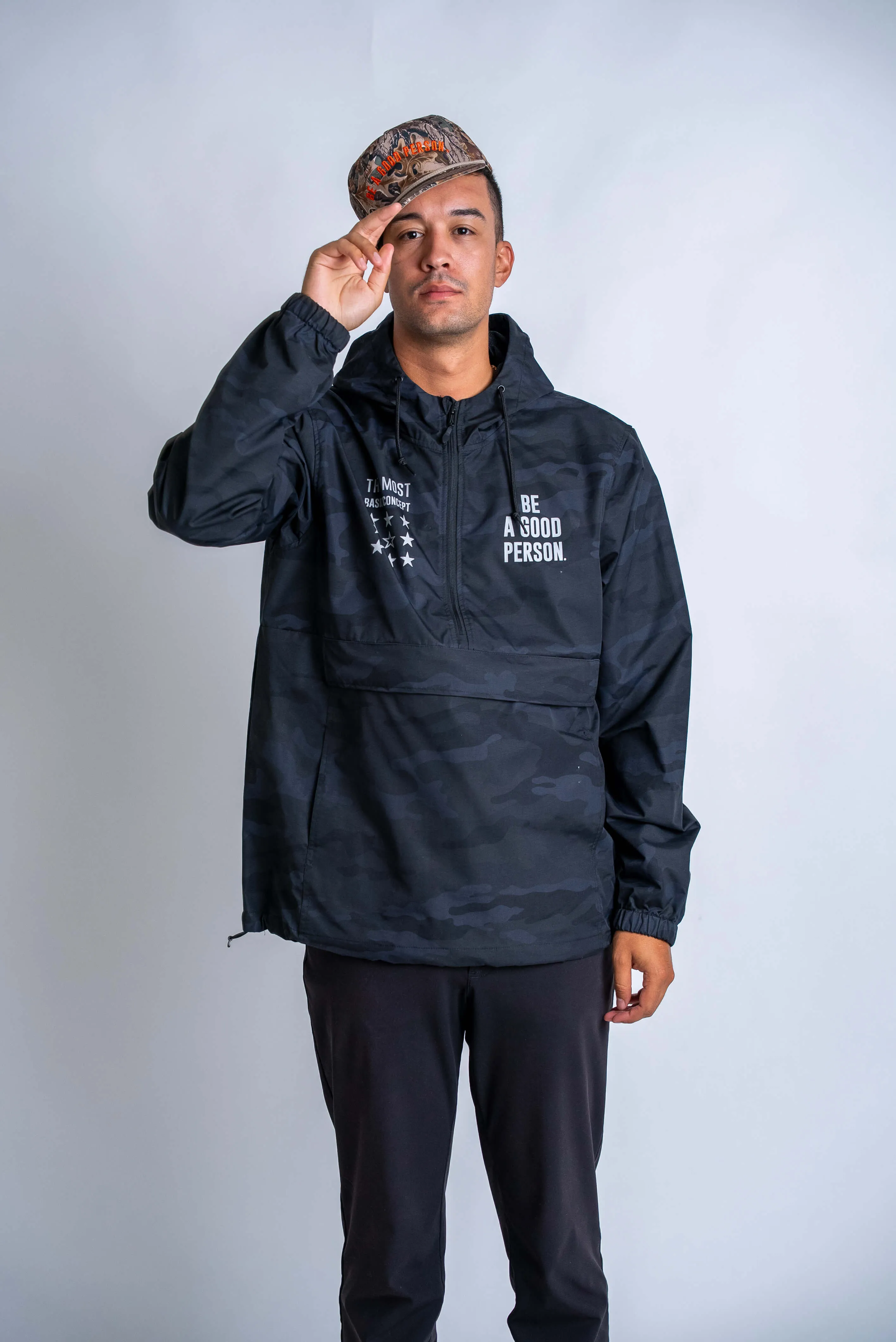 Signature Anorak - Camo Black Comfortable For Walking