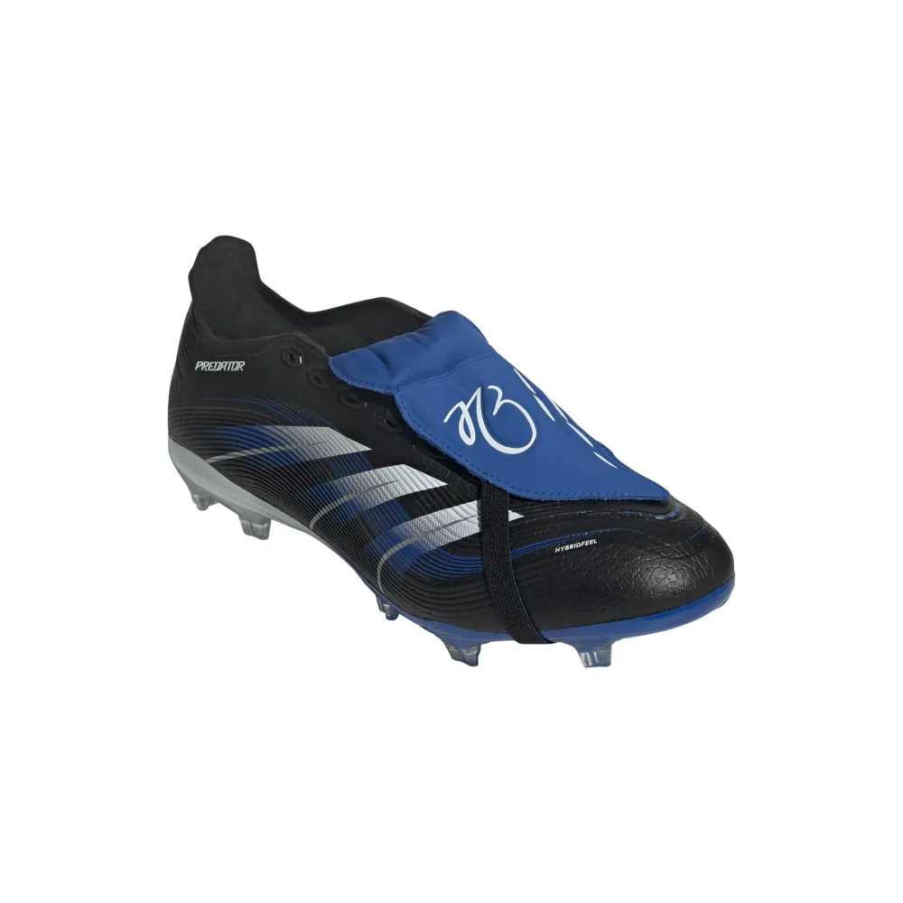 Adidas Predator League JB Fold-Over Tongue FG Football Boots (Core Black/White/Ivory Blue) relay - race - track shoes