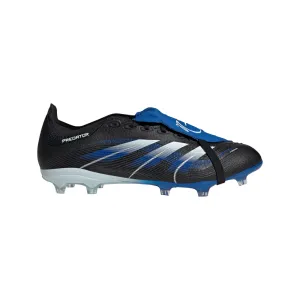 style conscious Adidas Predator League JB Fold-Over Tongue FG Football Boots (Core Black/White/Ivory Blue)