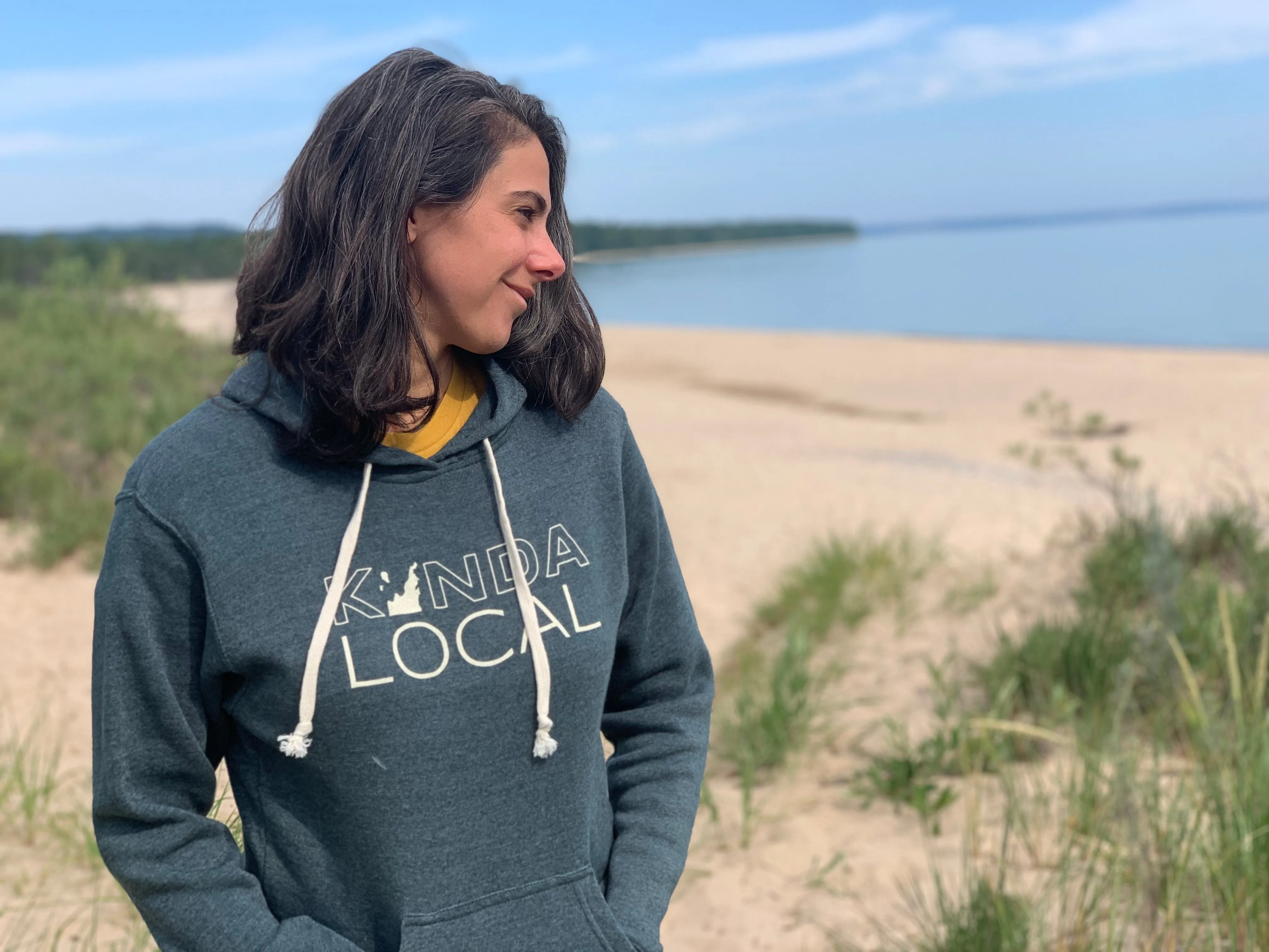 Leelanau Peninsula "Kinda Local" Hoodie Practical clothing Tweed